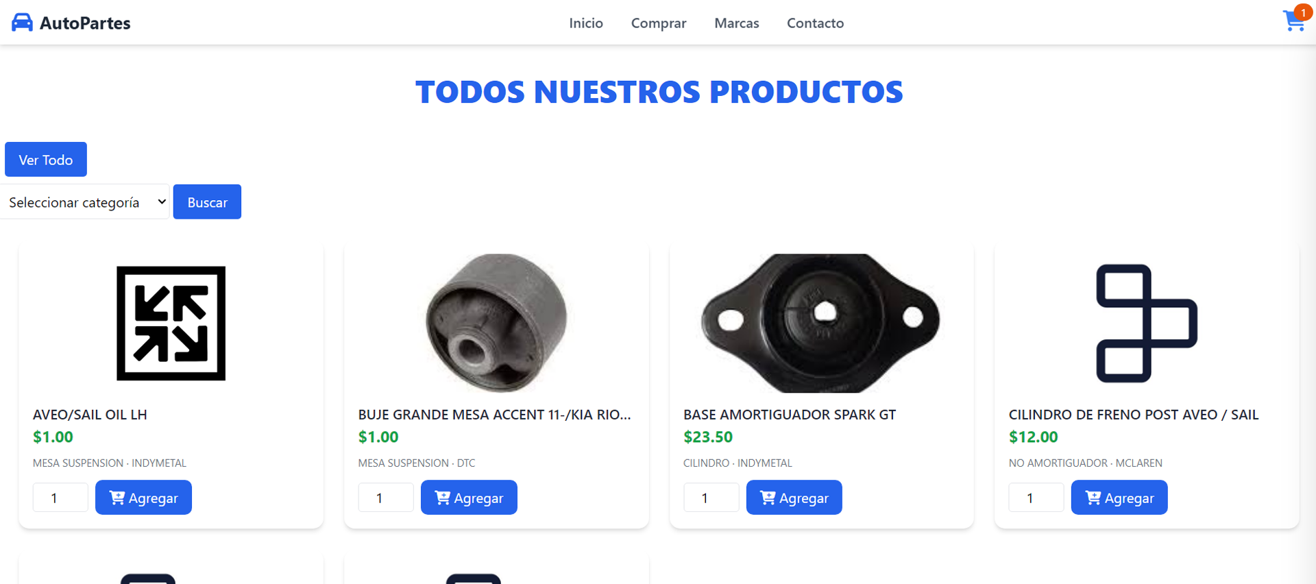 Tienda de autorepuestos